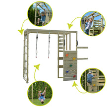 Load image into Gallery viewer, Wooden Playhouse - Nordic Adventure with Slide and Gym

