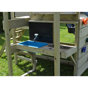 Parc Infantil per a Jardí Summer Adventure House amb Tobogan, Gronxador, Gimnàs i Cuina