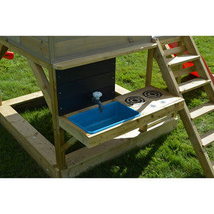 Parc Infantil per a Jardí Summer Adventure House amb Tobogan, Gronxador i Cuina