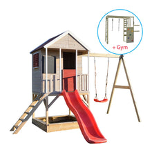 Carregar imatge al visor de la galeria, Parc infantil per a Jardí Summer Adventure House amb Tobogan, Gronxador i Gimnàs
