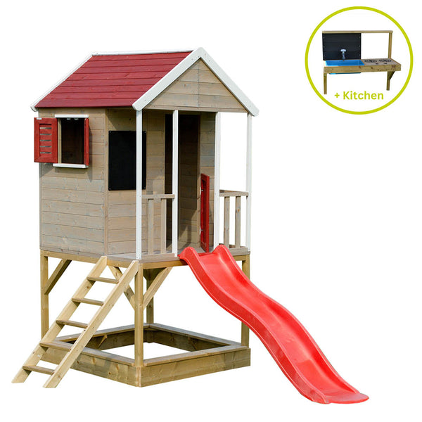 Parque Infantil para Jardín Summer Adventure House con Tobogán y Cocina