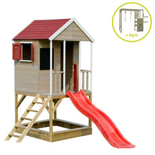 Load image into Gallery viewer, Wooden Playhouse - Summer Adventure with Slide and Gym
