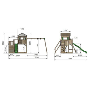 SIRACUSA XL playground with double swing