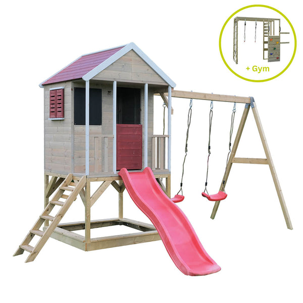 Garden Playground - Summer Adventure with Double Swing, Slide and Gym