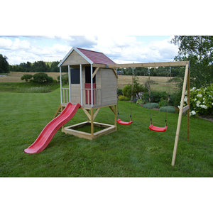 Garden Playground - Summer Adventure with double swing, slide, gym and kitchen