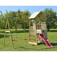 Carregar imatge al visor de la galeria, Parc Infantil Torre Junior 10 amb taula pícnic i rocòdrom
