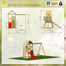 Load image into Gallery viewer, Torre Junior 4 Children&#39;s Park with climbing wall
