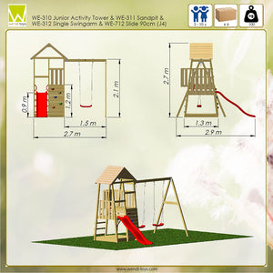 Torre Junior 4 Children's Park with climbing wall