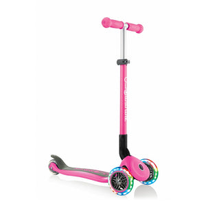 Patinete Primo Plegable con Luces a tres ruedas - Rosa