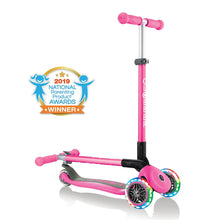 Load image into Gallery viewer, Primo Foldable Scooter with Lights three wheeled - Pink
