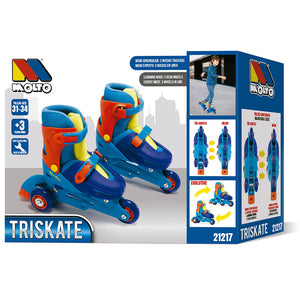 Molto 2 in 1 Inline Skates for Kids Size 31-34 - Blue