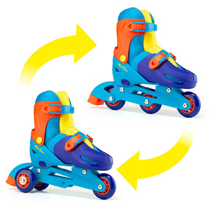 Molto 2 in 1 Inline Skates for Kids Size 31-34 - Blue