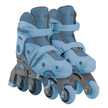 Load image into Gallery viewer, Globber Learning Skates 2in1 Blueberry Blue Adjustable Inline Skates EU 30-33
