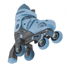 Load image into Gallery viewer, Globber Learning Skates 2in1 Blueberry Blue Adjustable Inline Skates EU 30-33
