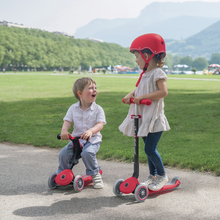 Cargar imagen en el visor de la galería, Patinete con asiento 3 en 1 Go Up Plegable Plus - Rojo
