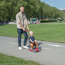 Cargar imagen en el visor de la galería, Patinete con asiento 3 en 1 Go Up Plegable Plus - Rojo
