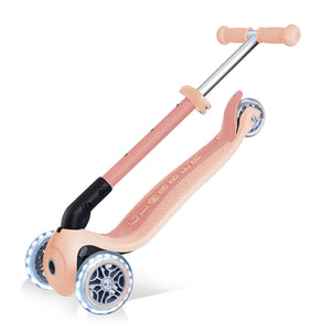 Eco Foldable Junior Scooter with three wheels - Peach