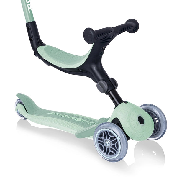 Patinete 3 en 1 con asiento Ecológico Go Up Plegable - Pistacho