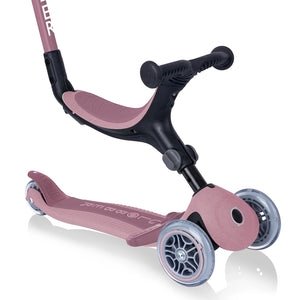 3-in-1 Scooter with Go Up Foldable Eco-Friendly Seat - Raspberry