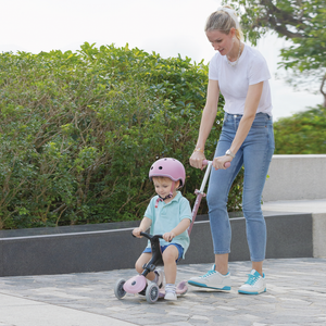 3-in-1 Scooter with Go Up Foldable Eco-Friendly Seat - Raspberry