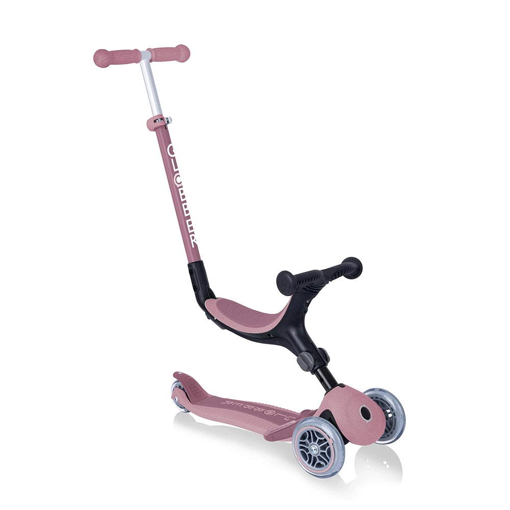 Patinete 3 en 1 con asiento Ecológico Go Up Plegable - Frambuesa