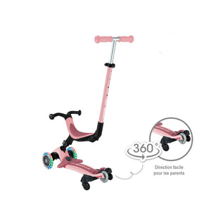 Patinete evolutivo Globber Go Up Active Luces 360 - Rosa