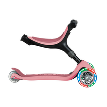 Carregar imagem no visualizador da galeria, Patinete com assento 3 em 1 com luzes Go Up Active - Rosa Pastel
