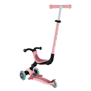 Patinete com assento 3 em 1 com luzes Go Up Active - Rosa Pastel