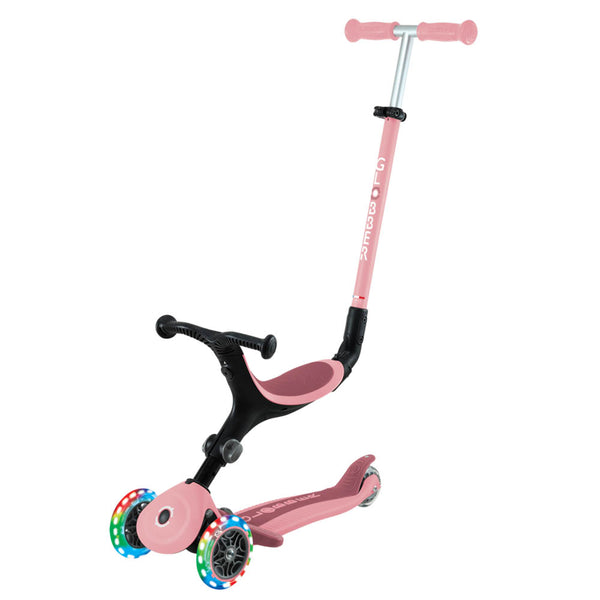 Patinete con asiento 3 en 1 con luces Go Up Active - Rosa Pastel