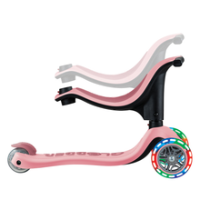 Load image into Gallery viewer, 3 in 1 scooter with Go Up Sporty seat with lights V2 - Pastel Pink
