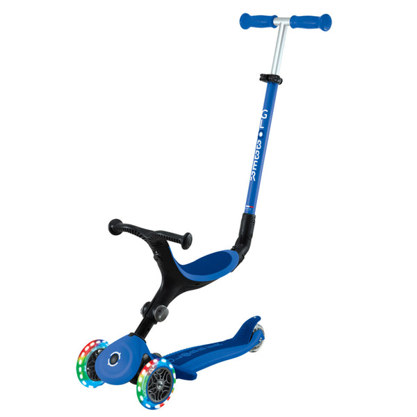 Patinete con asiento 3 en 1 con luces Go Up Active - Azul