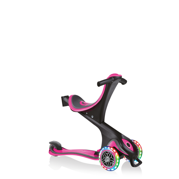 Patinete con asiento 3 en 1 con luces Go Up Comfort - Rosa