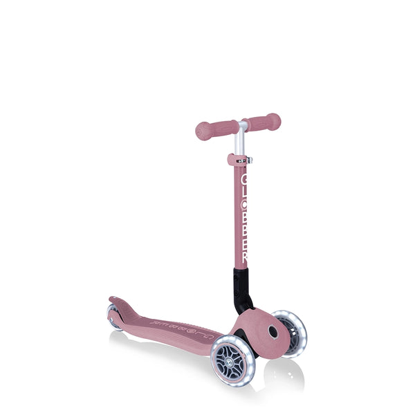 Eco Foldable Junior Scooter with three wheels - Raspberry