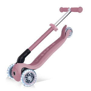 Eco Foldable Junior Scooter with three wheels - Raspberry