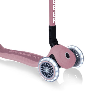 Eco Foldable Junior Scooter with three wheels - Raspberry