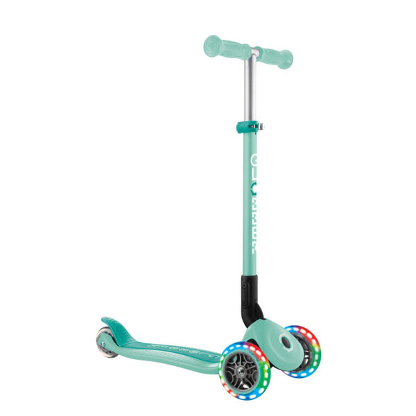 Patinete Primo Plegable con Luces a tres ruedas - Menta
