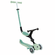 Cargar imagen en el visor de la galería, Patinete con asiento 3 en 1 con luces Go Up Active Ecologic - Pistacho
