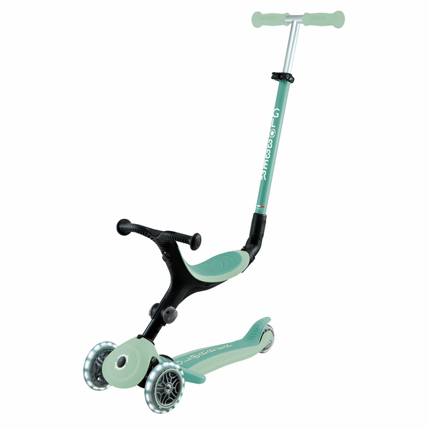 Patinete con asiento 3 en 1 con luces Go Up Active Ecologic - Pistacho
