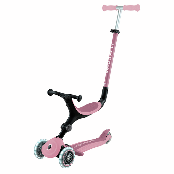 Patinete con asiento 3 en 1 con luces Go Up Active Ecologic - Berry