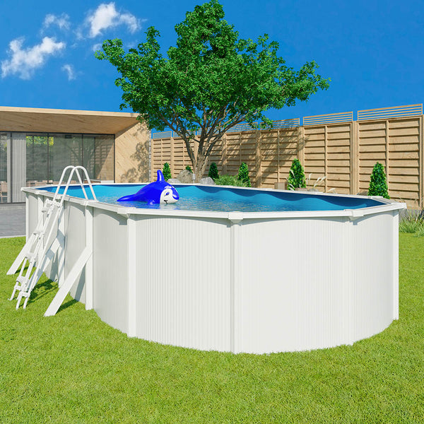 Piscina de acero elevada SAPHIR 760x390x120 con bomba de filtración
