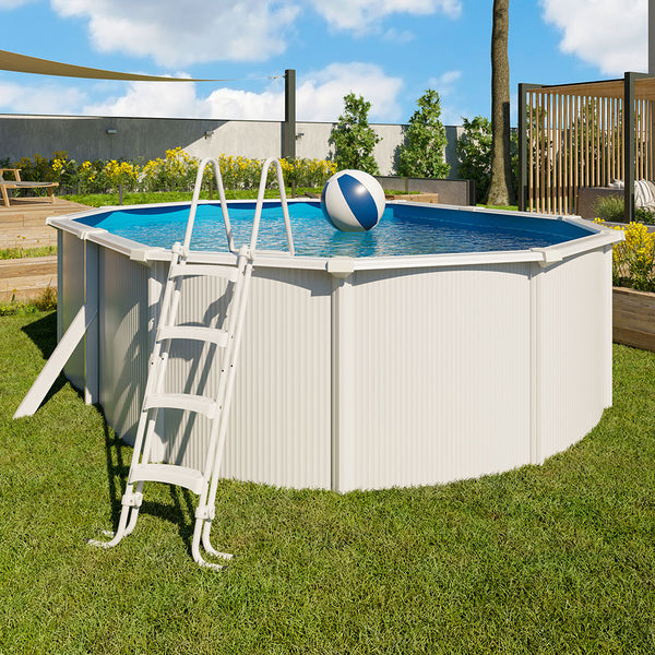 Piscina de acero elevada SAPHIR 515x390x120 con bomba de filtración