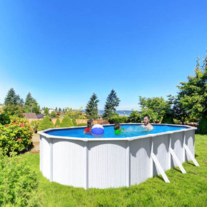 Piscina de acero elevada SAPHIR 940x485x132 con bomba de filtración