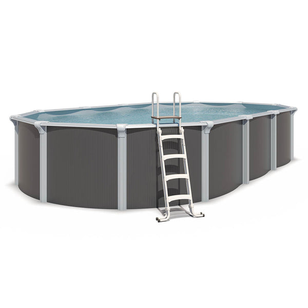 Piscina de acero elevada OSMOSE ANTRACITA 795x490x132 con bomba de filtración