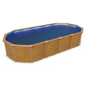 Piscina de acero elevada OSMOSE 760x395x132 con bomba de filtración