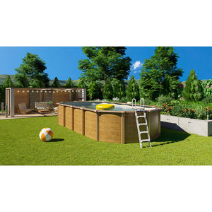 Piscina de acero elevada OSMOSE 760x395x132 con bomba de filtración