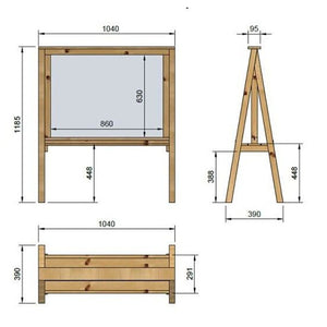 Pizarra de madera para exterior LAPITZ