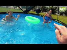 Load and play video in Gallery viewer, EXIT Wood 360x76 pool with filter pump and awning - brown
