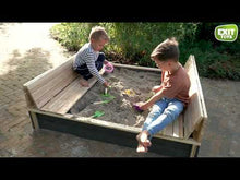 Load and play video in Gallery viewer, Aksent wooden sandbox 136x132cm
