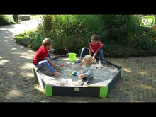 Load and play video in Gallery viewer, Aksent hexagon-shaped wooden sandbox 200x170cm
