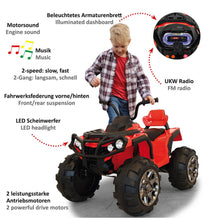 Carregar imatge al visor de la galeria, Quad Elèctric Infantil Protector Vermell 12V JAMARA
